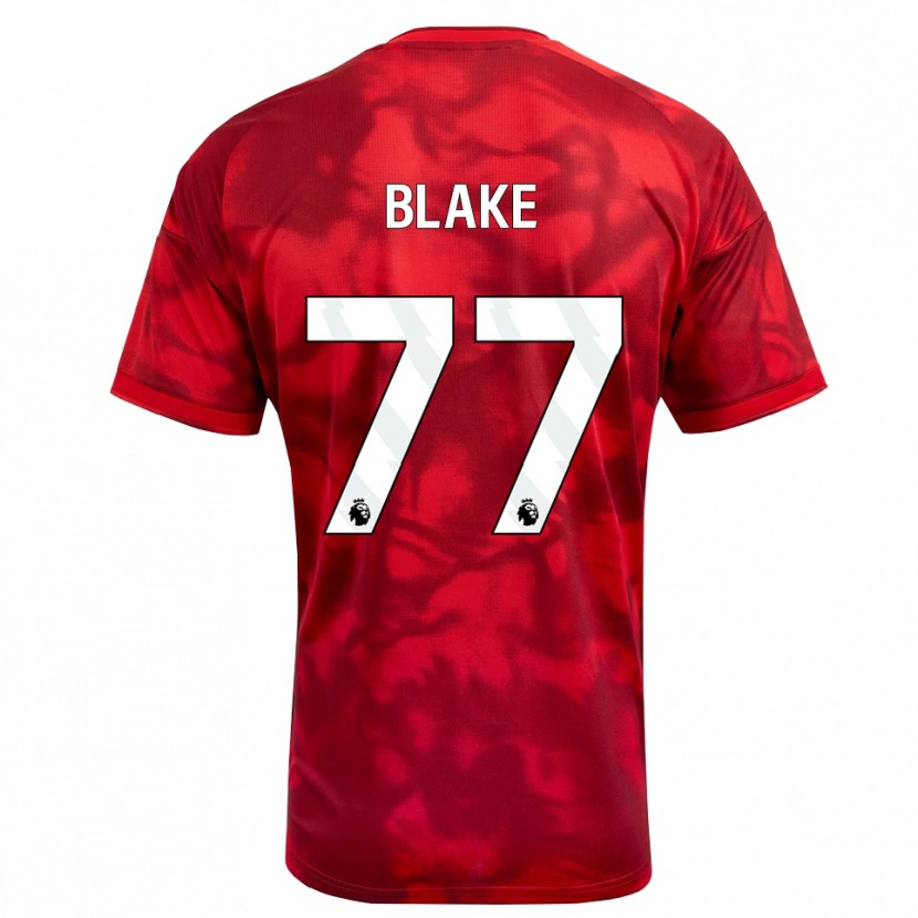 Danxen Niño Camiseta Zyan Blake #77 Carmesí Blanco 1ª Equipación 2026/27 La Camisa