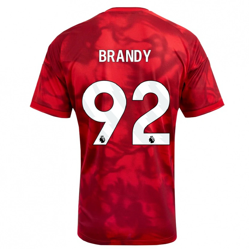 Danxen Niño Camiseta Taeneal Brandy #92 Carmesí Blanco 1ª Equipación 2026/27 La Camisa