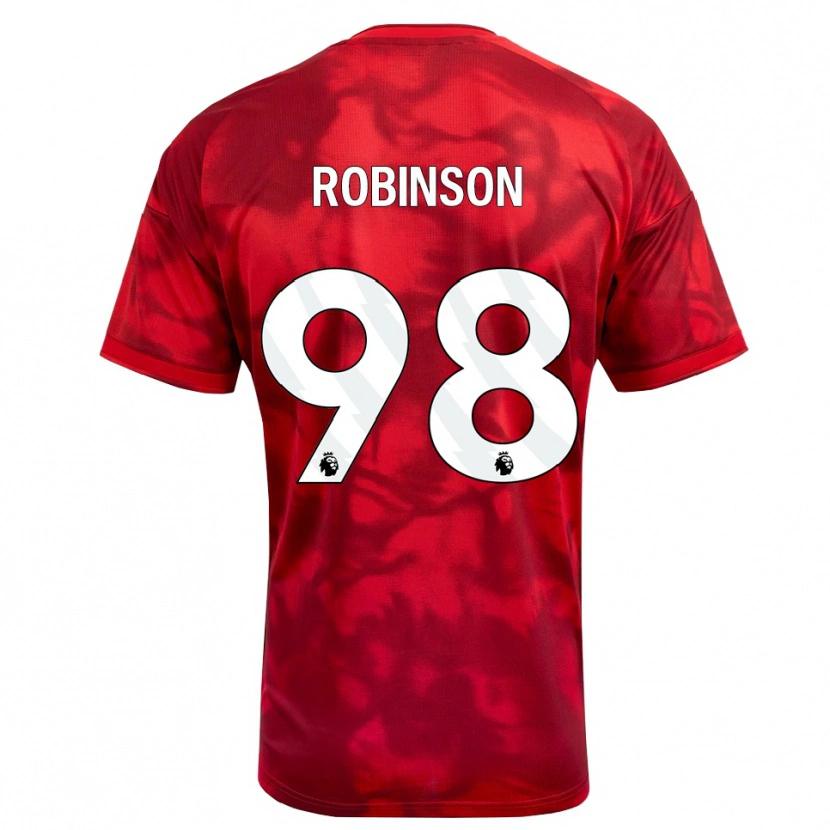 Danxen Niño Camiseta Riko Robinson #98 Carmesí Blanco 1ª Equipación 2026/27 La Camisa