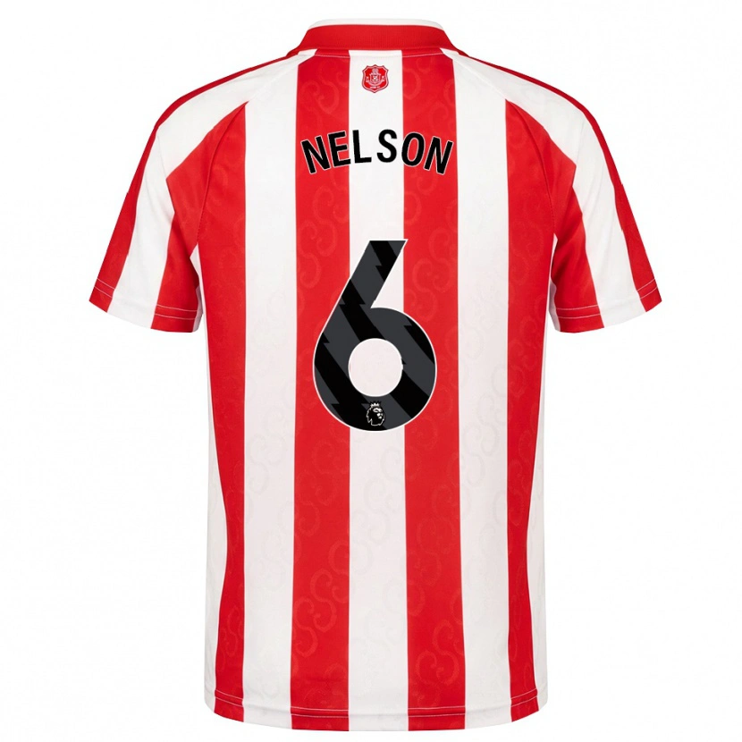Danxen Niño Camiseta Adam Nelson #6 Rojo Blanco Negro 1ª Equipación 2026/27 La Camisa