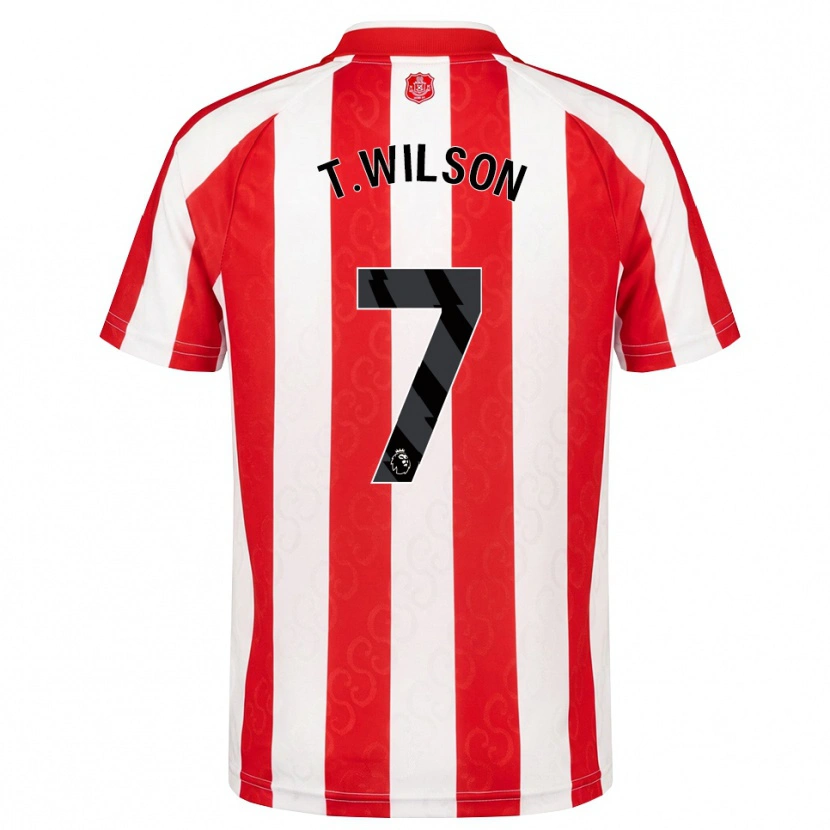 Danxen Niño Camiseta Triziano Wilson #7 Rojo Blanco Negro 1ª Equipación 2026/27 La Camisa