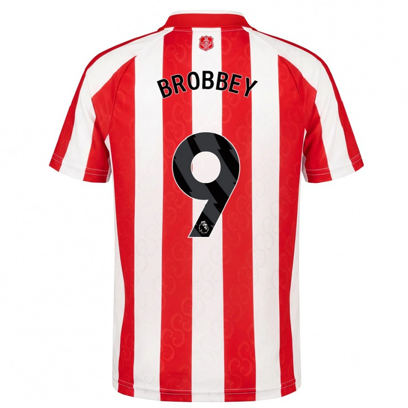 Danxen Niño Camiseta Brian Brobbey #9 Rojo Blanco Negro 1ª Equipación 2026/27 La Camisa