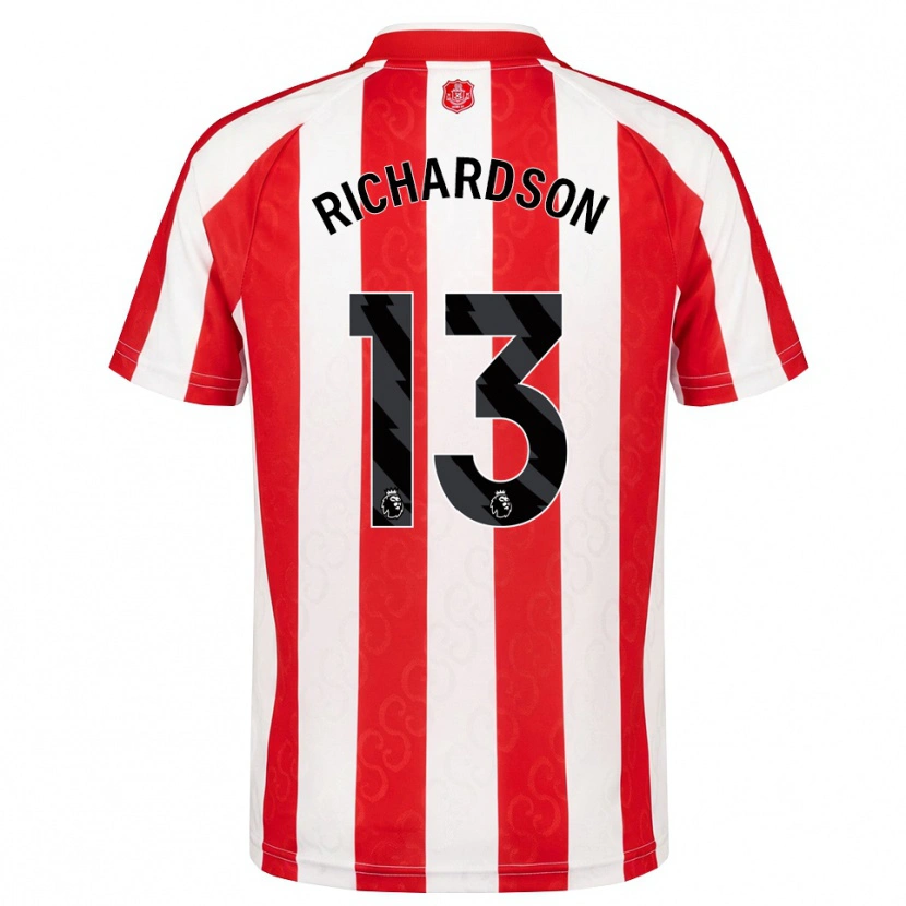 Danxen Niño Camiseta Adam Richardson #13 Rojo Blanco Negro 1ª Equipación 2026/27 La Camisa