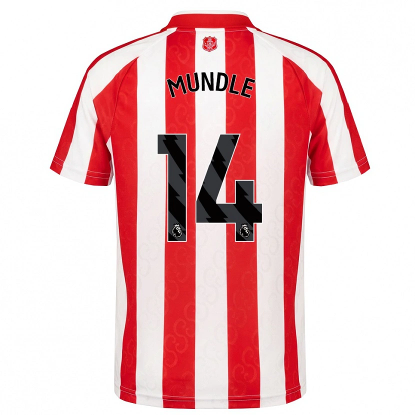 Danxen Niño Camiseta Romaine Mundle #14 Rojo Blanco Negro 1ª Equipación 2026/27 La Camisa