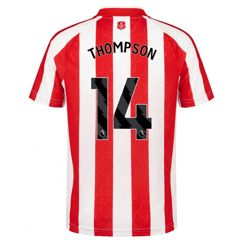 Danxen Niño Camiseta Harvey Thompson #14 Rojo Blanco Negro 1ª Equipación 2026/27 La Camisa