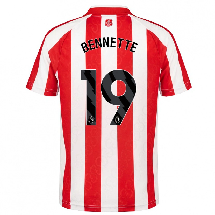 Danxen Niño Camiseta Jewison Bennette #19 Rojo Blanco Negro 1ª Equipación 2026/27 La Camisa