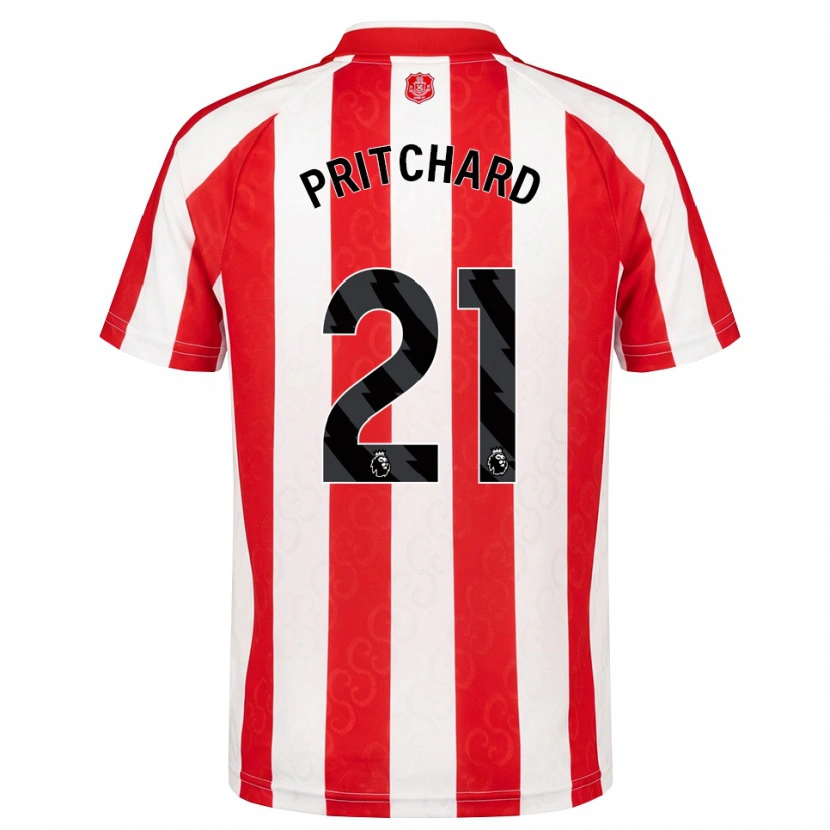 Danxen Niño Camiseta Alex Pritchard #21 Rojo Blanco Negro 1ª Equipación 2026/27 La Camisa