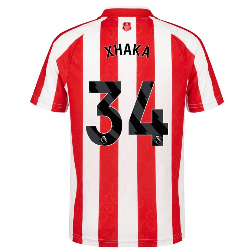 Danxen Niño Camiseta Granit Xhaka #34 Rojo Blanco Negro 1ª Equipación 2026/27 La Camisa