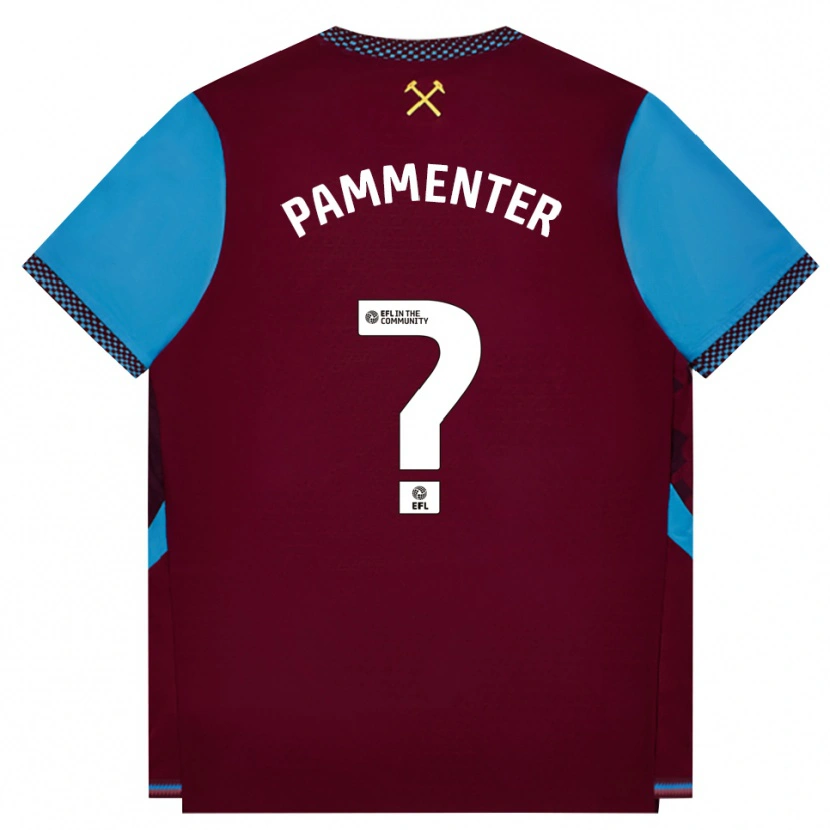 Danxen Niño Camiseta Bailey Pammenter #0 Borgoña Azulaciano 1ª Equipación 2026/27 La Camisa