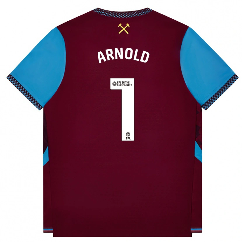Danxen Niño Camiseta Mackenzie Arnold #1 Borgoña Azulaciano 1ª Equipación 2026/27 La Camisa