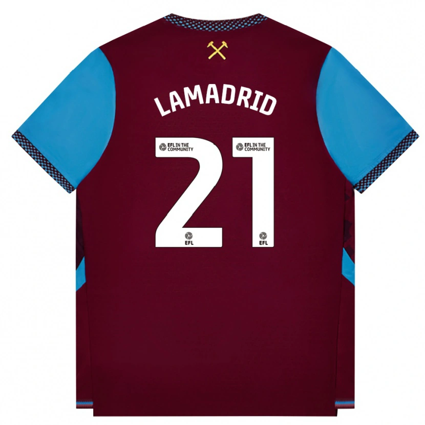 Danxen Niño Camiseta Keiber Lamadrid #21 Borgoña Azulaciano 1ª Equipación 2026/27 La Camisa