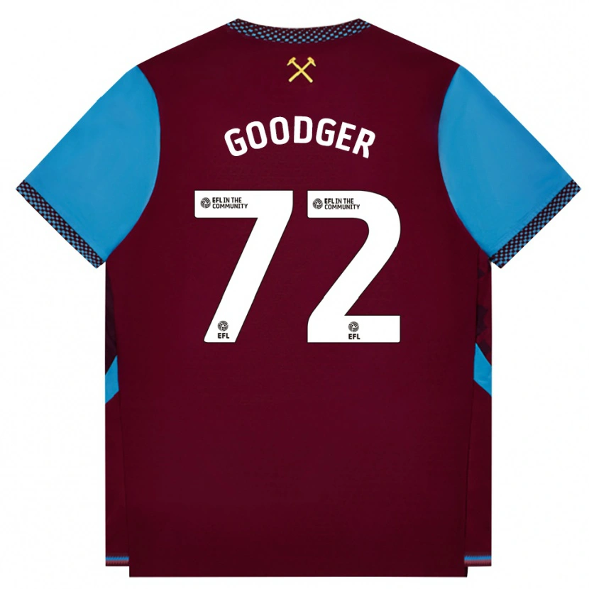 Danxen Niño Camiseta Tommy Goodger #72 Borgoña Azulaciano 1ª Equipación 2026/27 La Camisa