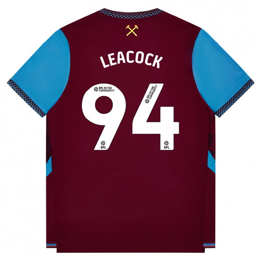Danxen Niño Camiseta Callum Leacock #94 Borgoña Azulaciano 1ª Equipación 2026/27 La Camisa