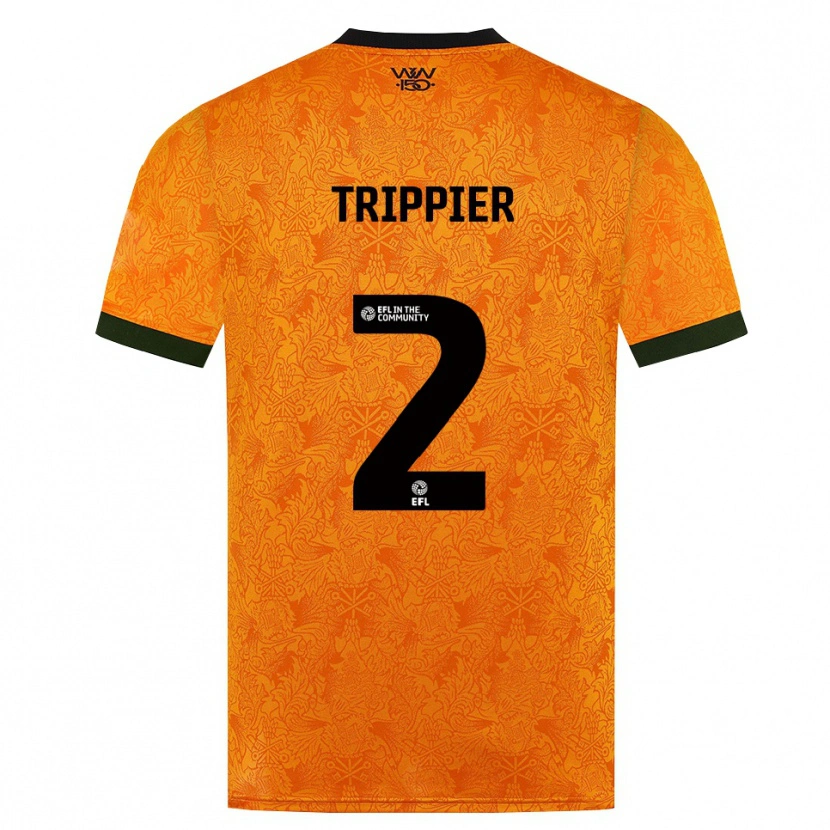 Danxen Niño Camiseta Kieran Trippier #2 Naranja Negro 1ª Equipación 2026/27 La Camisa