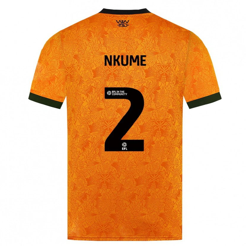 Danxen Niño Camiseta Saviour Nkume #2 Naranja Negro 1ª Equipación 2026/27 La Camisa