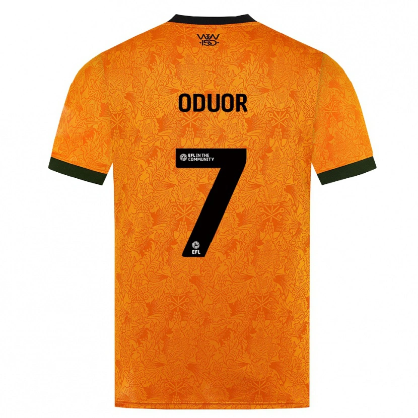 Danxen Niño Camiseta Clive Oduor #7 Naranja Negro 1ª Equipación 2026/27 La Camisa