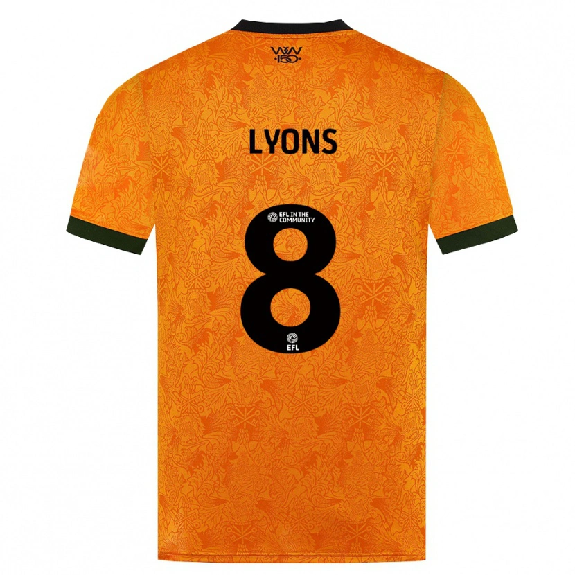 Danxen Niño Camiseta Connor Lyons #8 Naranja Negro 1ª Equipación 2026/27 La Camisa