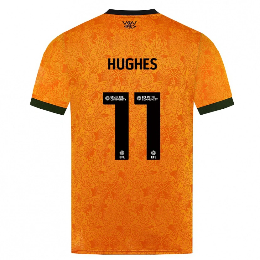 Danxen Niño Camiseta Amber Hughes #11 Naranja Negro 1ª Equipación 2026/27 La Camisa