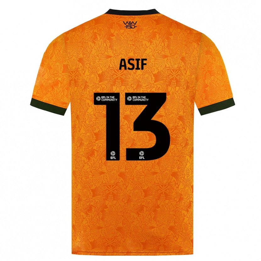 Danxen Niño Camiseta Dawood Asif #13 Naranja Negro 1ª Equipación 2026/27 La Camisa