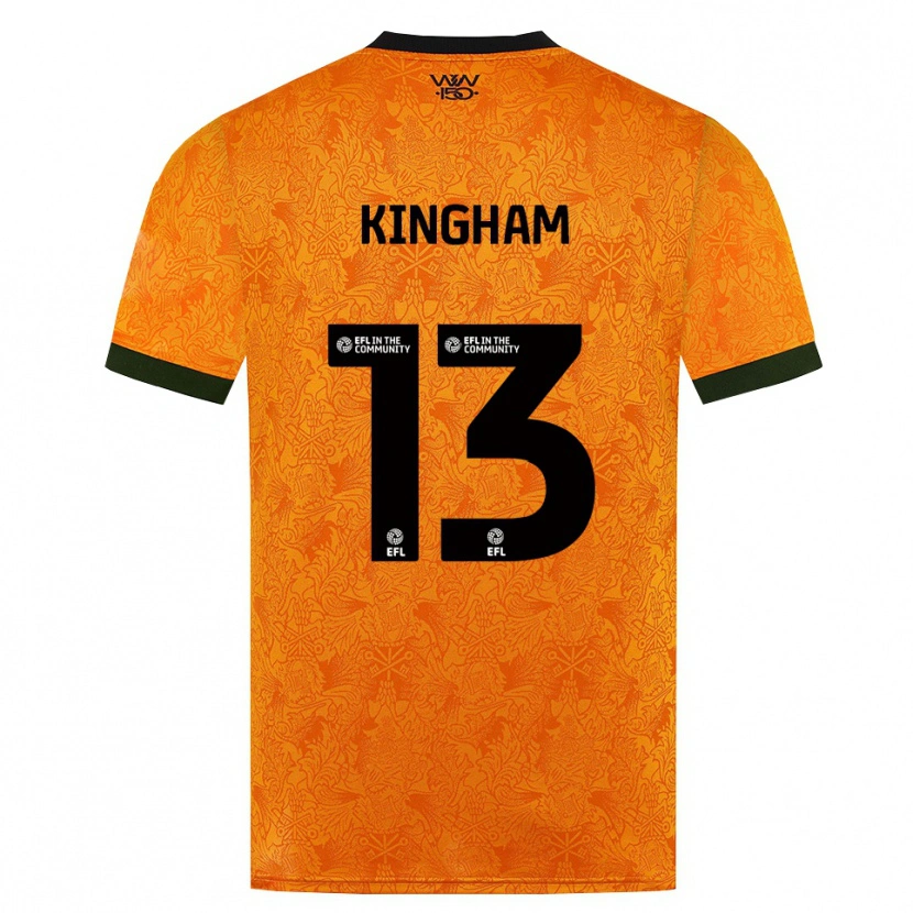 Danxen Niño Camiseta Joshua Kingham #13 Naranja Negro 1ª Equipación 2026/27 La Camisa