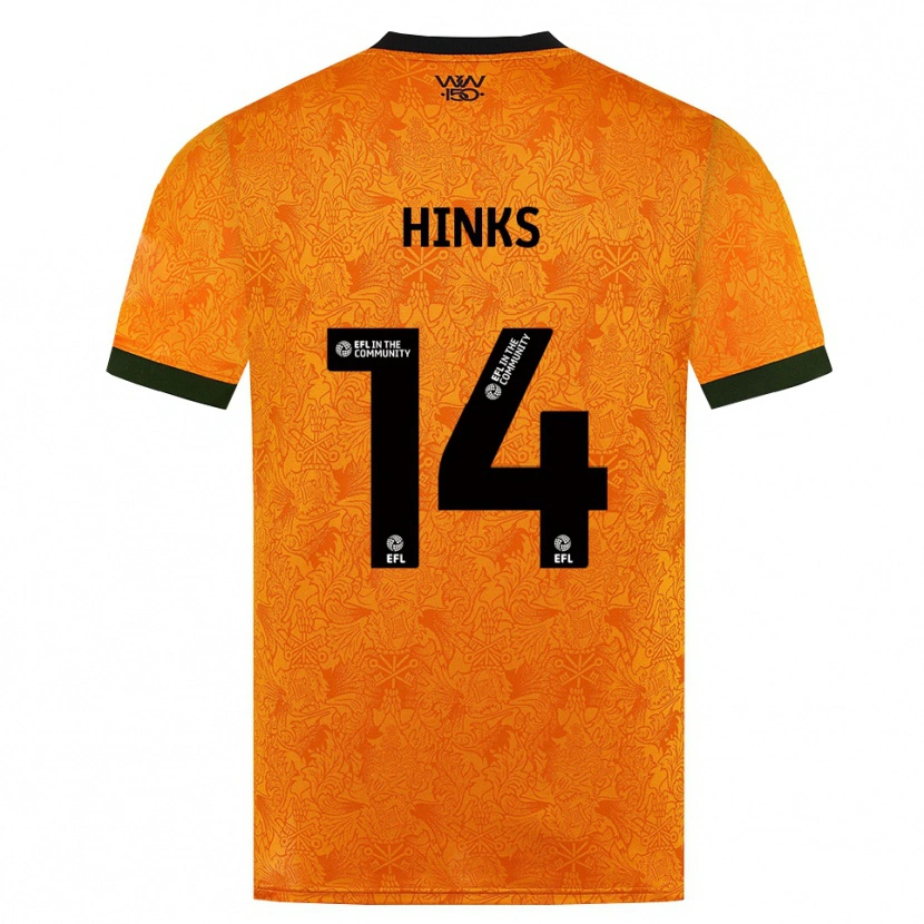 Danxen Niño Camiseta Max Hinks #14 Naranja Negro 1ª Equipación 2026/27 La Camisa