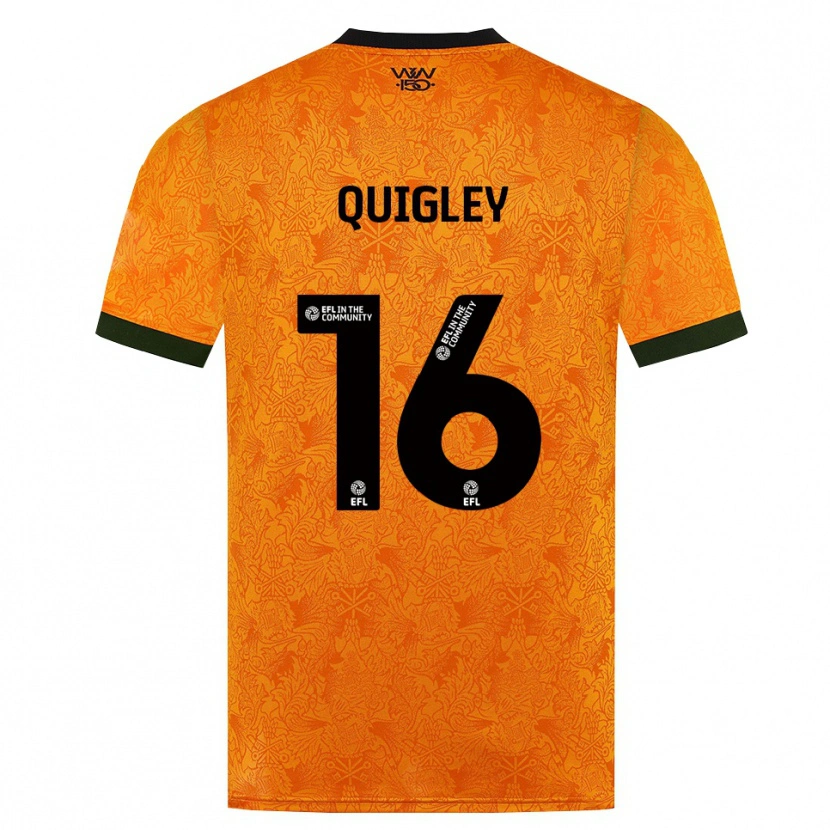 Danxen Niño Camiseta Racheal Quigley #16 Naranja Negro 1ª Equipación 2026/27 La Camisa