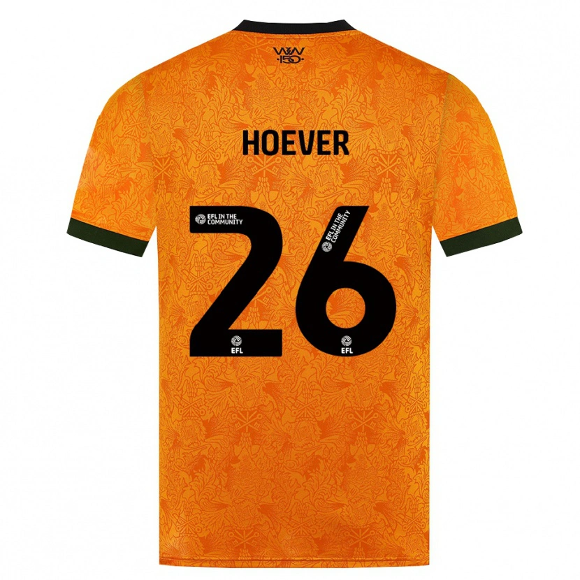 Danxen Niño Camiseta Ki-Jana Hoever #26 Naranja Negro 1ª Equipación 2026/27 La Camisa