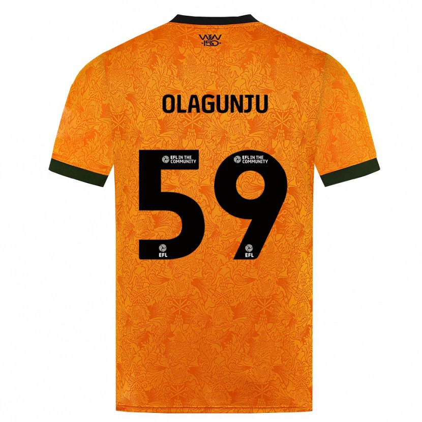 Danxen Niño Camiseta Saheed Olagunju #59 Naranja Negro 1ª Equipación 2026/27 La Camisa