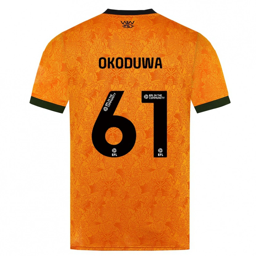 Danxen Niño Camiseta Wesley Okoduwa #61 Naranja Negro 1ª Equipación 2026/27 La Camisa