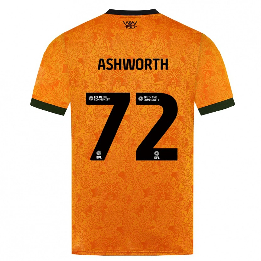 Danxen Niño Camiseta Finn Ashworth #72 Naranja Negro 1ª Equipación 2026/27 La Camisa