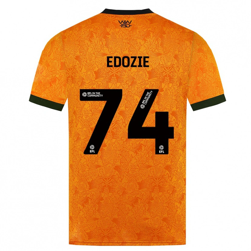 Danxen Niño Camiseta Tom Edozie #74 Naranja Negro 1ª Equipación 2026/27 La Camisa