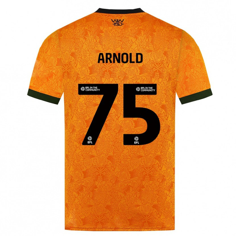 Danxen Niño Camiseta Alfie Arnold #75 Naranja Negro 1ª Equipación 2026/27 La Camisa