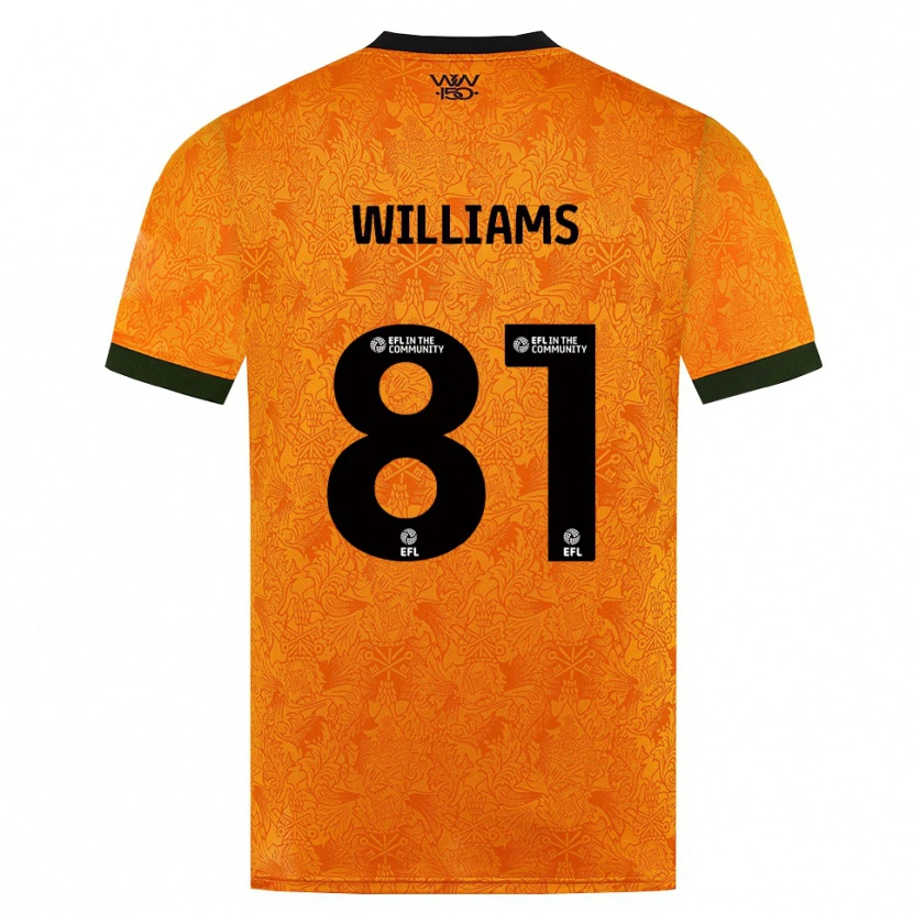 Danxen Niño Camiseta Ashton Williams #81 Naranja Negro 1ª Equipación 2026/27 La Camisa