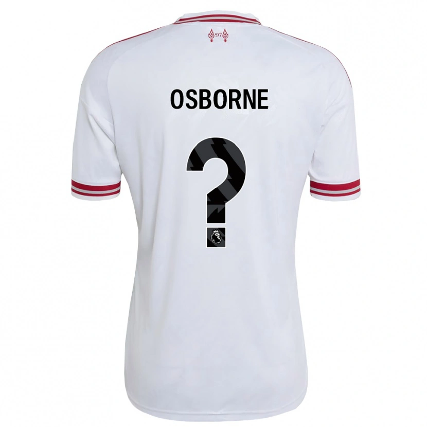 Danxen Niño Camiseta Niall Osborne #0 Rojo Blanco 2ª Equipación 2026/27 La Camisa