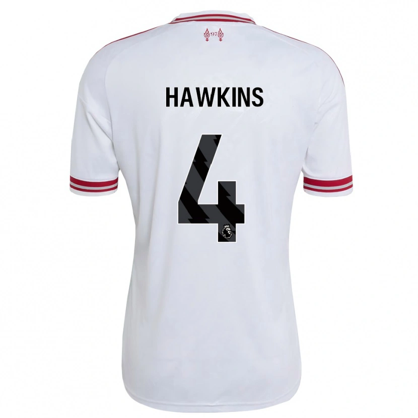 Danxen Niño Camiseta Max Hawkins #4 Rojo Blanco 2ª Equipación 2026/27 La Camisa