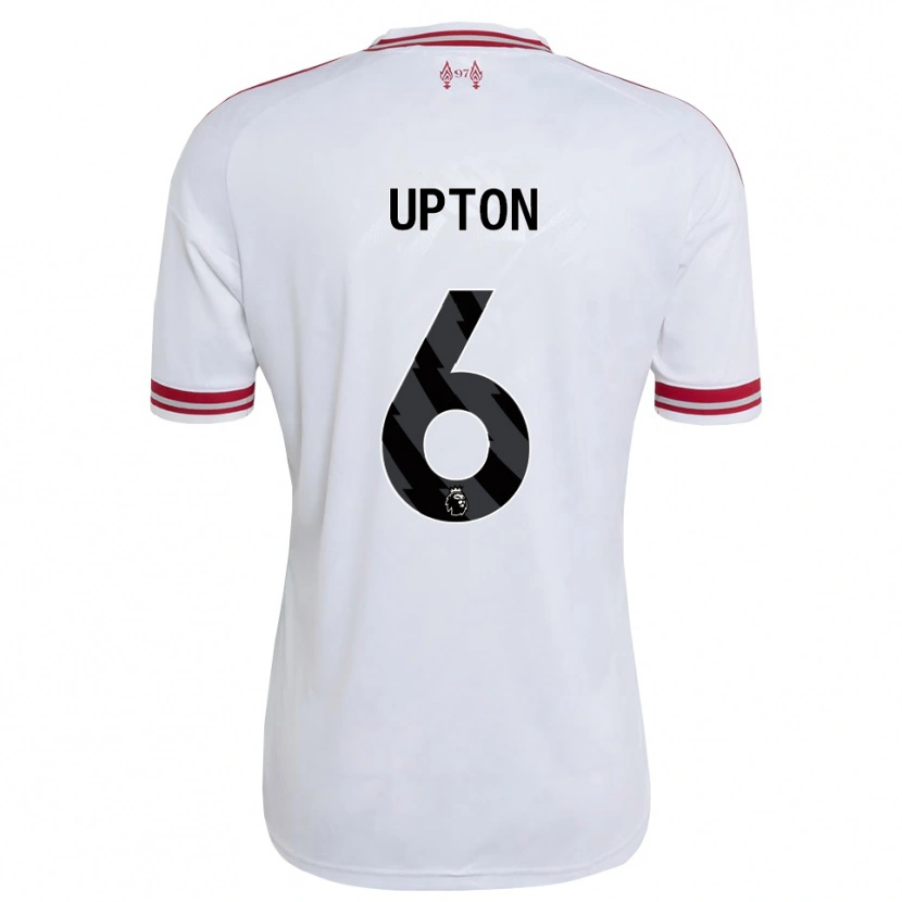 Danxen Niño Camiseta Joe Upton #6 Rojo Blanco 2ª Equipación 2026/27 La Camisa