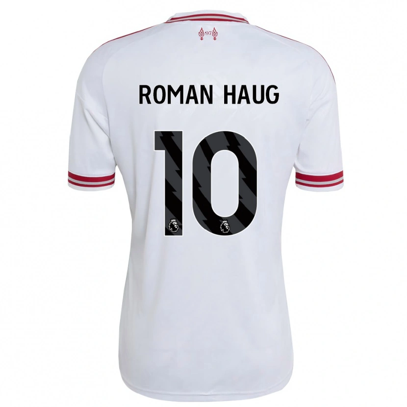 Danxen Niño Camiseta Sophie Román Haug #10 Rojo Blanco 2ª Equipación 2026/27 La Camisa