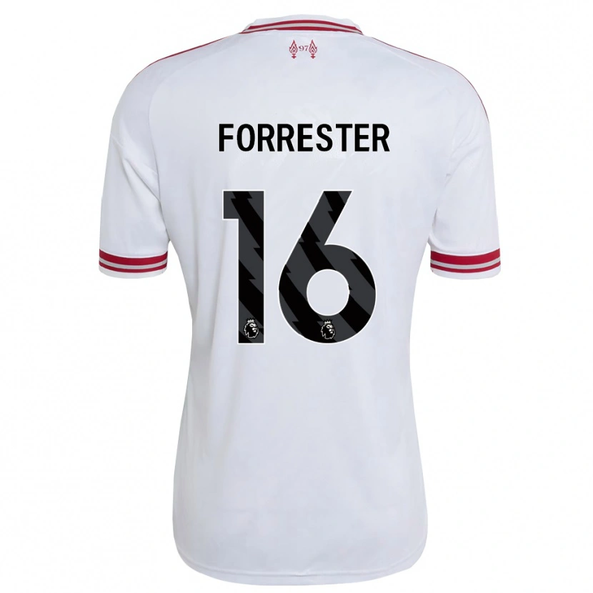 Danxen Niño Camiseta La'more Lee Forrester #16 Rojo Blanco 2ª Equipación 2026/27 La Camisa
