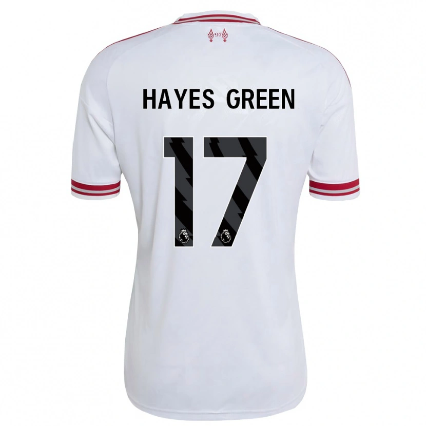 Danxen Niño Camiseta Charlie Hayes-Green #17 Rojo Blanco 2ª Equipación 2026/27 La Camisa