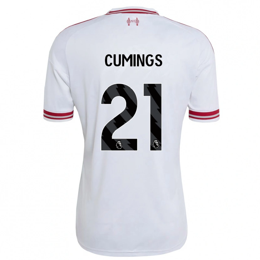 Danxen Niño Camiseta Eartha Cumings #21 Rojo Blanco 2ª Equipación 2026/27 La Camisa