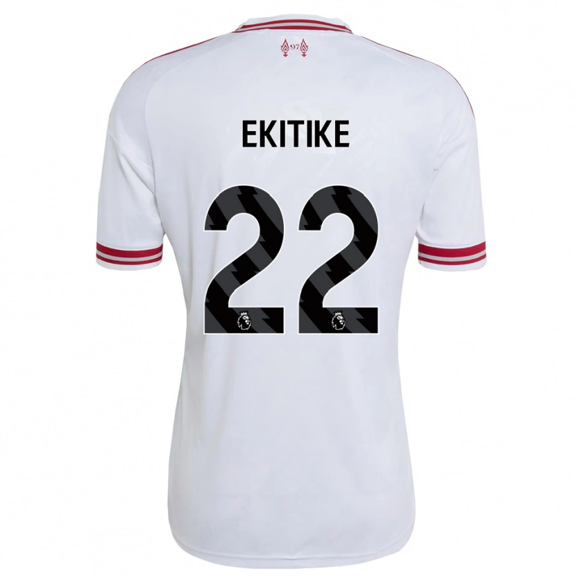 Danxen Niño Camiseta Hugo Ekitiké #22 Rojo Blanco 2ª Equipación 2026/27 La Camisa