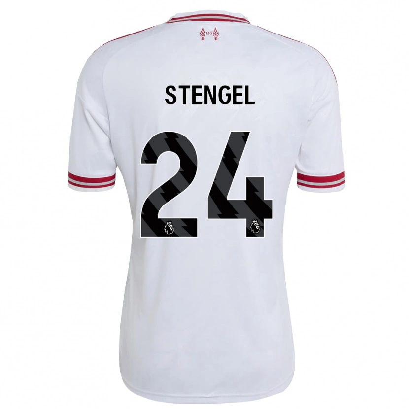 Danxen Niño Camiseta Katie Stengel #24 Rojo Blanco 2ª Equipación 2026/27 La Camisa
