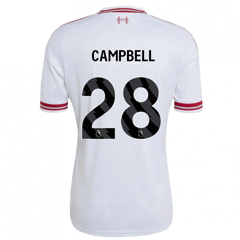 Danxen Niño Camiseta Megan Campbell #28 Rojo Blanco 2ª Equipación 2026/27 La Camisa