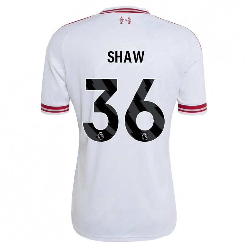 Danxen Niño Camiseta Zara Shaw #36 Rojo Blanco 2ª Equipación 2026/27 La Camisa