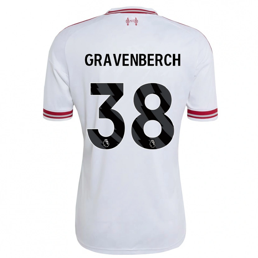 Danxen Niño Camiseta Ryan Gravenberch #38 Rojo Blanco 2ª Equipación 2026/27 La Camisa
