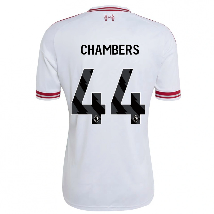 Danxen Niño Camiseta Luke Chambers #44 Rojo Blanco 2ª Equipación 2026/27 La Camisa