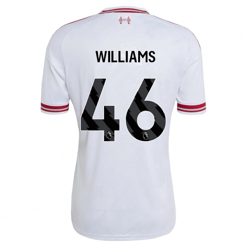 Danxen Niño Camiseta Rhys Williams #46 Rojo Blanco 2ª Equipación 2026/27 La Camisa
