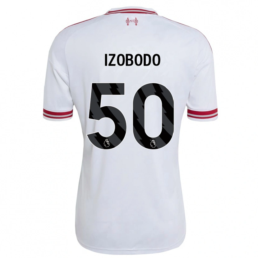 Danxen Niño Camiseta Elijah Izobodo John #50 Rojo Blanco 2ª Equipación 2026/27 La Camisa