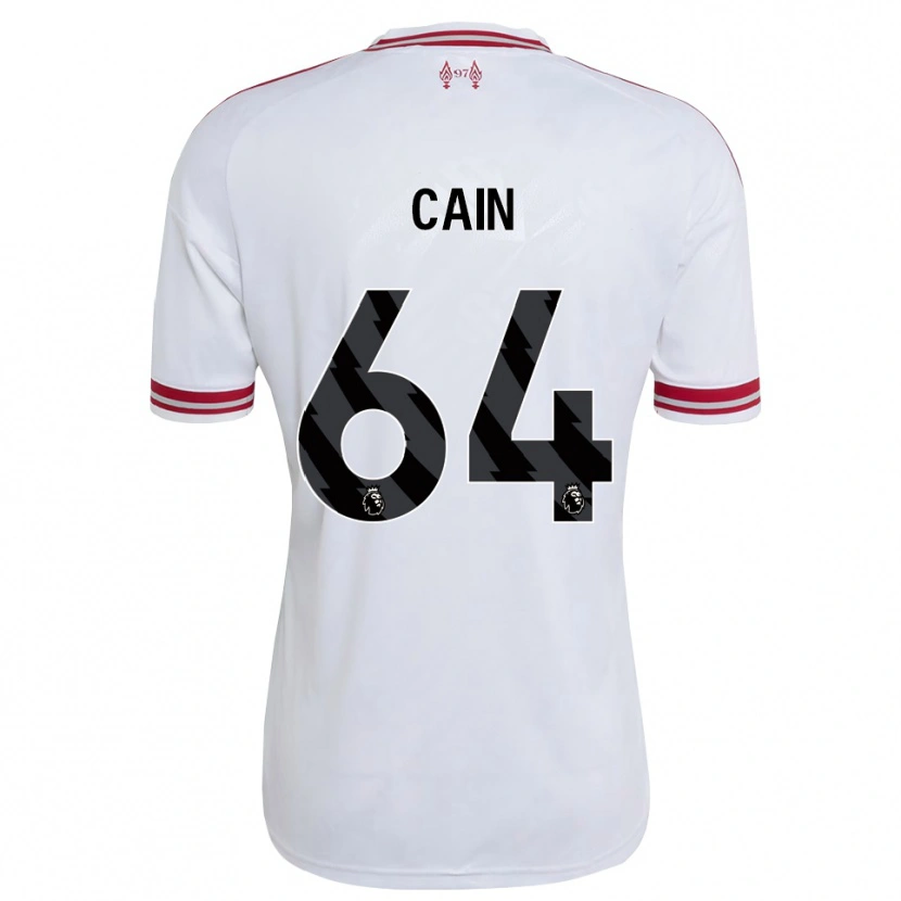Danxen Niño Camiseta Jake Cain #64 Rojo Blanco 2ª Equipación 2026/27 La Camisa