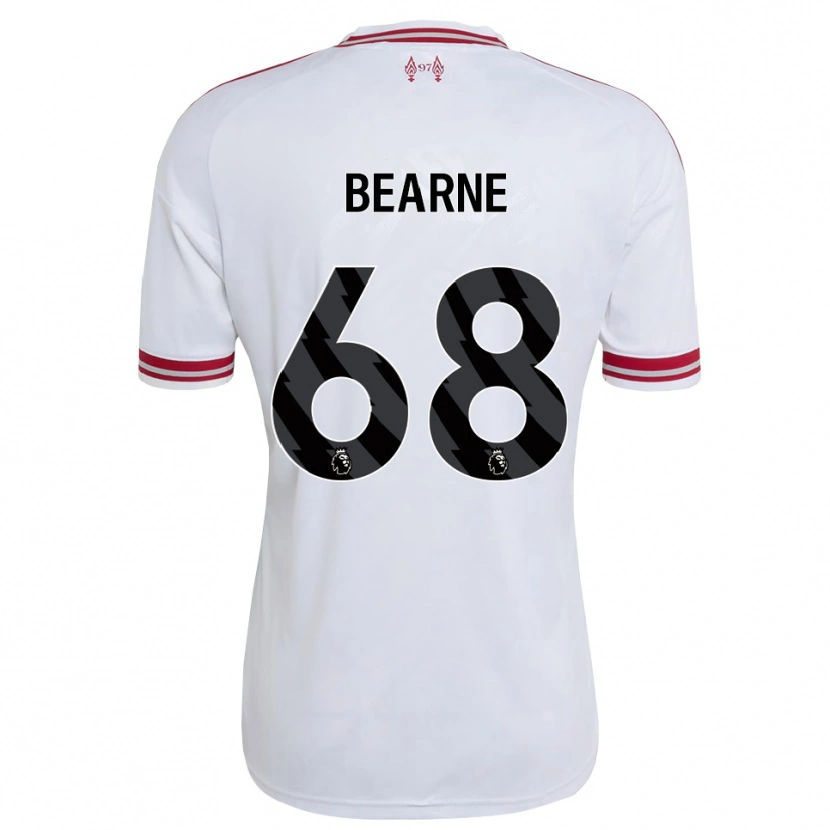 Danxen Niño Camiseta Jack Bearne #68 Rojo Blanco 2ª Equipación 2026/27 La Camisa